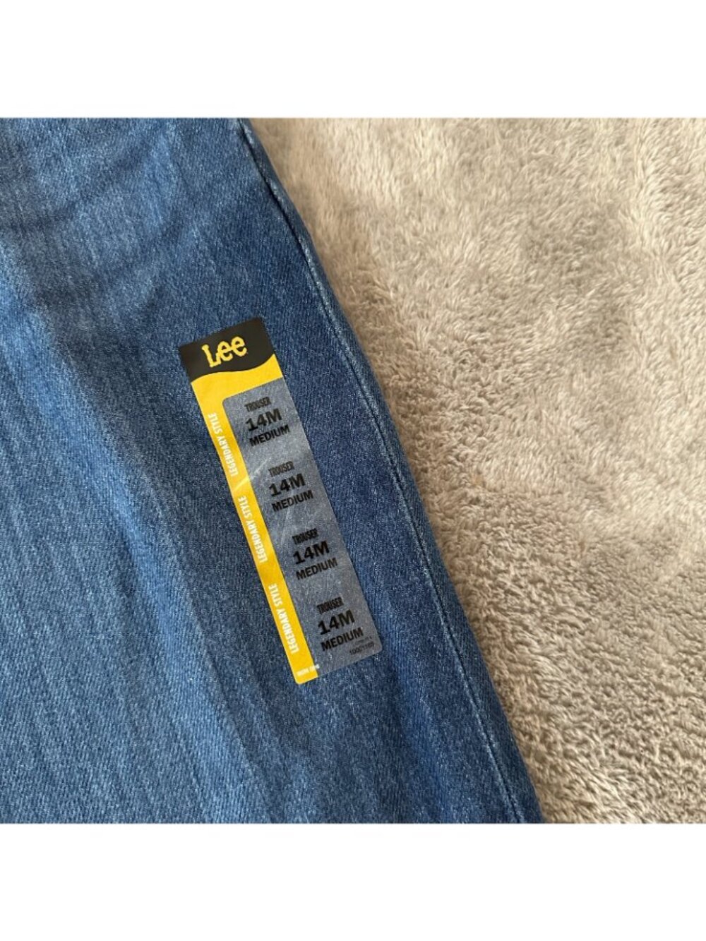 NWT Lee Wide Leg Trouser Jeans 100% Cotton 14 Regular - Picture 2 of 8